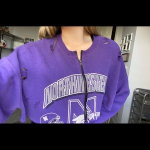 NORTHWESTERN VINTAGE CROPPED SHIRT